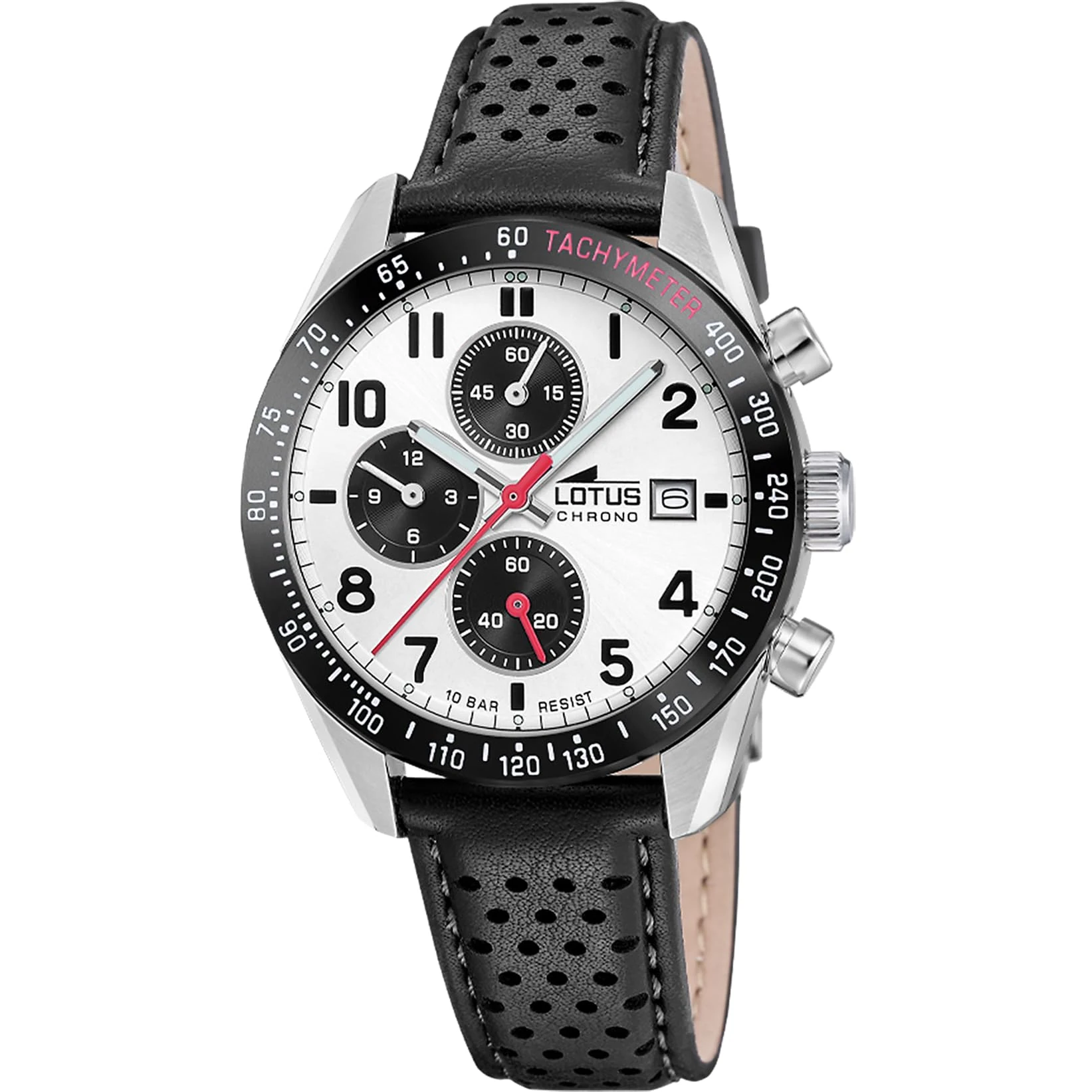 Lotus Mens Stainless Steel Chronograph Watch with Leather Strap 18995/3