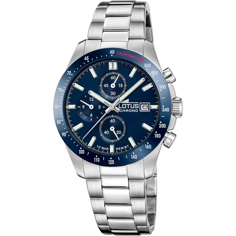 Lotus Mens Stainless Steel Chronograph Watch with Steel Bracelet 18994/6