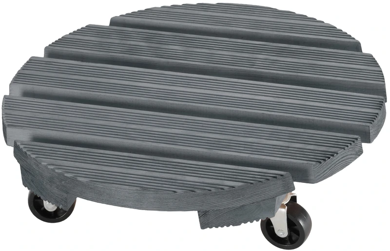Dörner + Helmer Mammut Plant Roller, Round, 38 cm Diameter, 100 kg Load Capacity, Non-Slip, for Outdoors, Grey