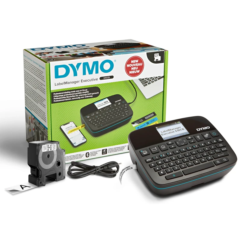 DYMO LabelManager Executive 640 CB Portable Label Printer | Compact Label Maker Machine with QWERTY Keyboard | Bluetooth & USB Connectivity | Compatible with DYMO D1 Standard & Durable Labels