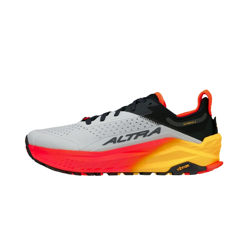 ALTRA Men's AL0A85NJ Olympus 6 Trail Running Shoe, Gray Red