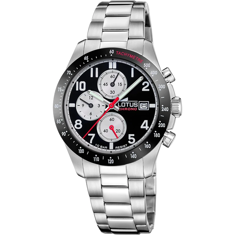 Lotus Mens Stainless Steel Chronograph Watch with Steel Bracelet 18994/4