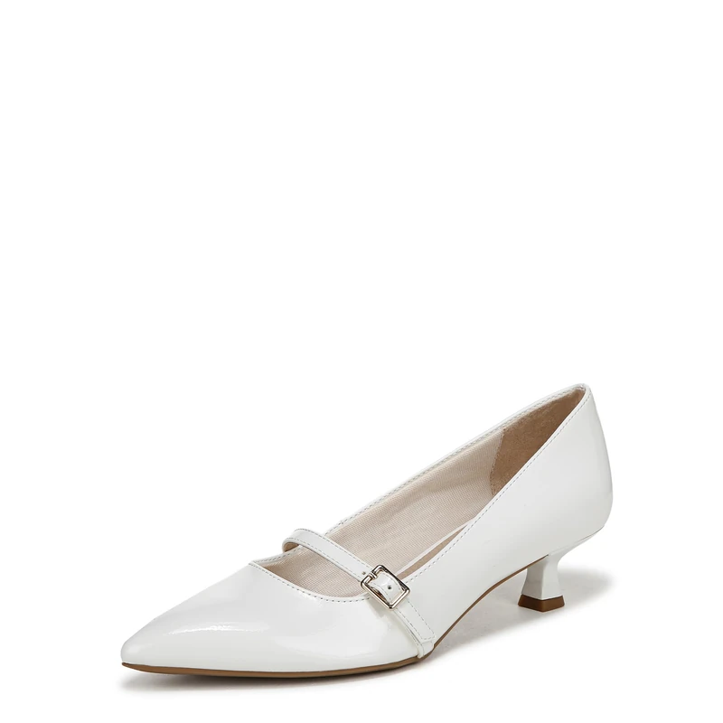 LifeStride Women's Madelyn Pump, White Patent, 6 Wide