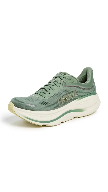 Hoka ONE ONE Women's Bondi 9 Sneaker, Succulent/Fern, 9.5 UK