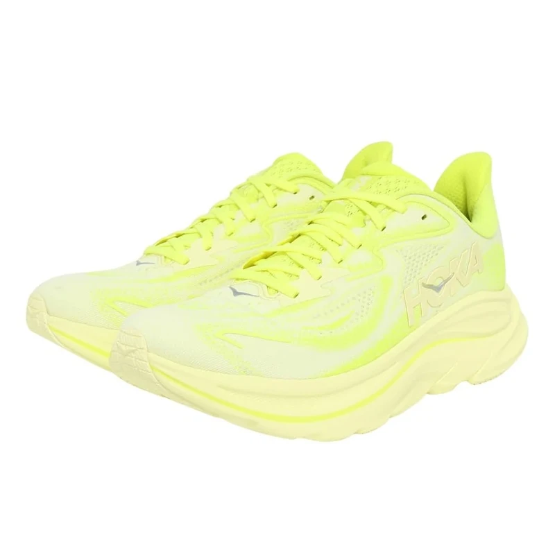 HOKA Women's Clifton 10 Sneaker, Neon Hoka Citrus/Sunlight, 8 UK