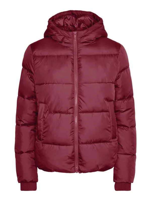 PIECES Pcbee New Short Puffer Jacket Noos BC, Tawny Port, x_s