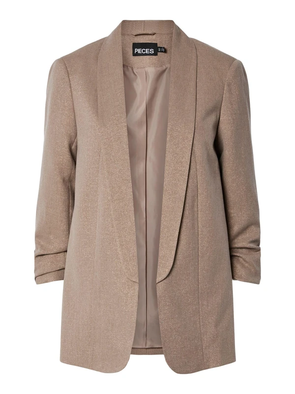 PIECES Pcbosella 3/4 Glitter Blazer Noos, Fossil, L - Image 1