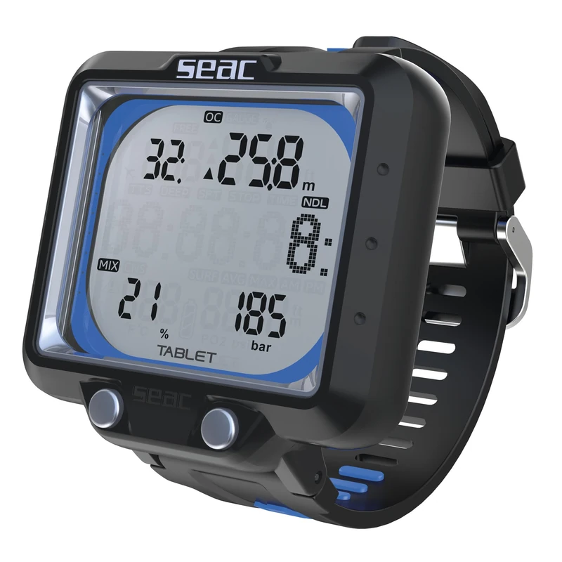SEAC Tablet, Dive Computer with Built-in Bluetooth, Handles up to 3 Blends Gas Mixes, With A Large Display, Wireless Connection with up to 3 Transmitters