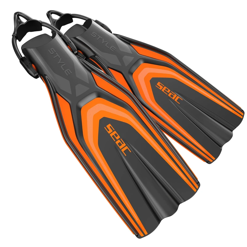 SEAC Style S, Scuba Diving Fins with Sling Strap for Professional and Recreational Use