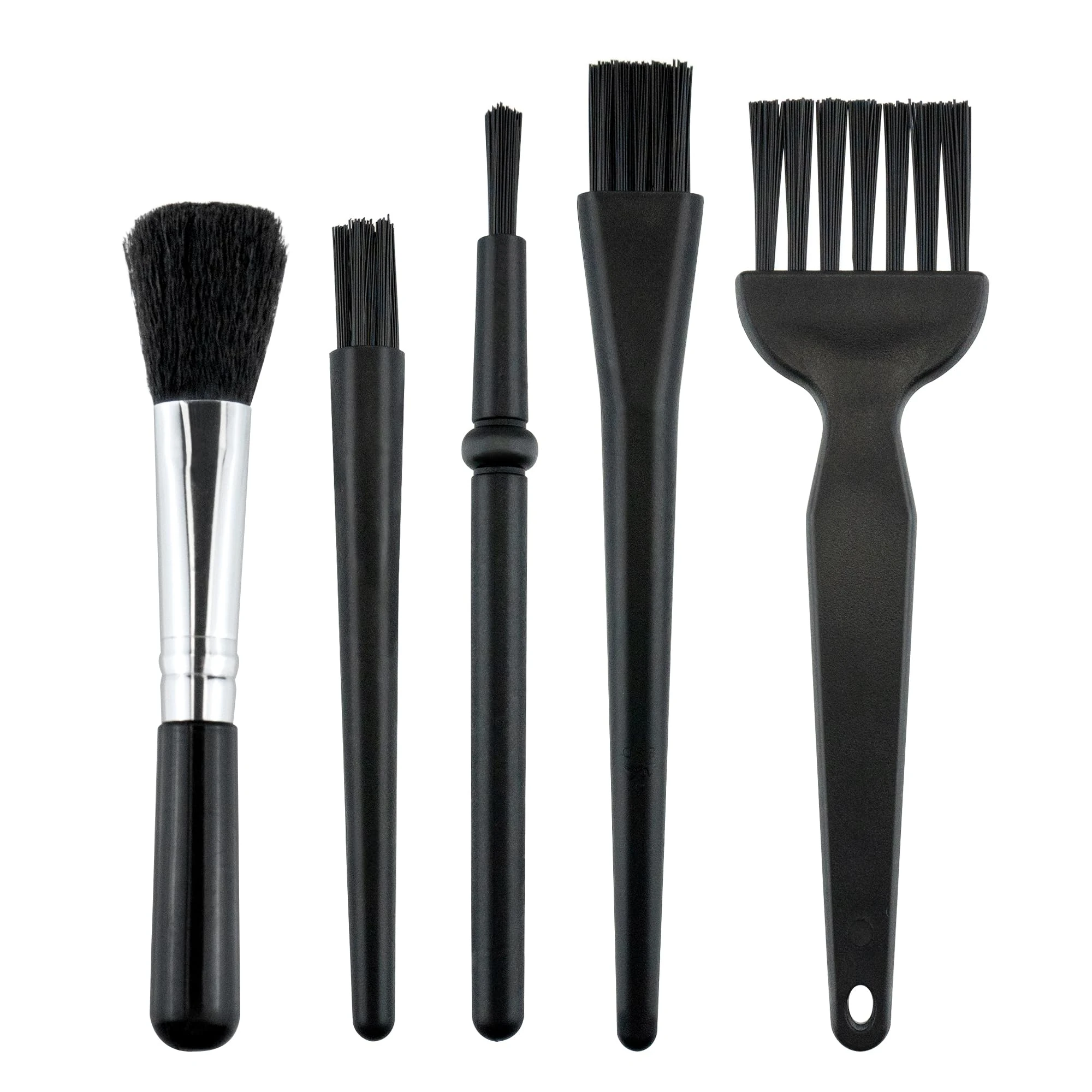 Ainkou 5 PCS Mini Keyboard Cleaning Brushes Kit, PP Handle Nylon Anti Static Electronic Dust Cleaning Brush for Computer Keyboard Motherboard Camera Small Space