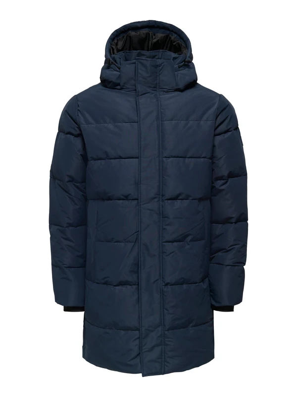 ONLY & SONS Men's Onscarl Life OTW Noos Long Quilted Coat, Blue Nights, M - Image 1