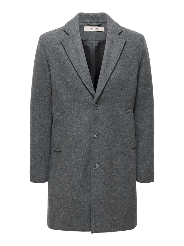 ONLY & SONS Onsmatthew Wool Coat Otw Noos, Dark grey blend, L