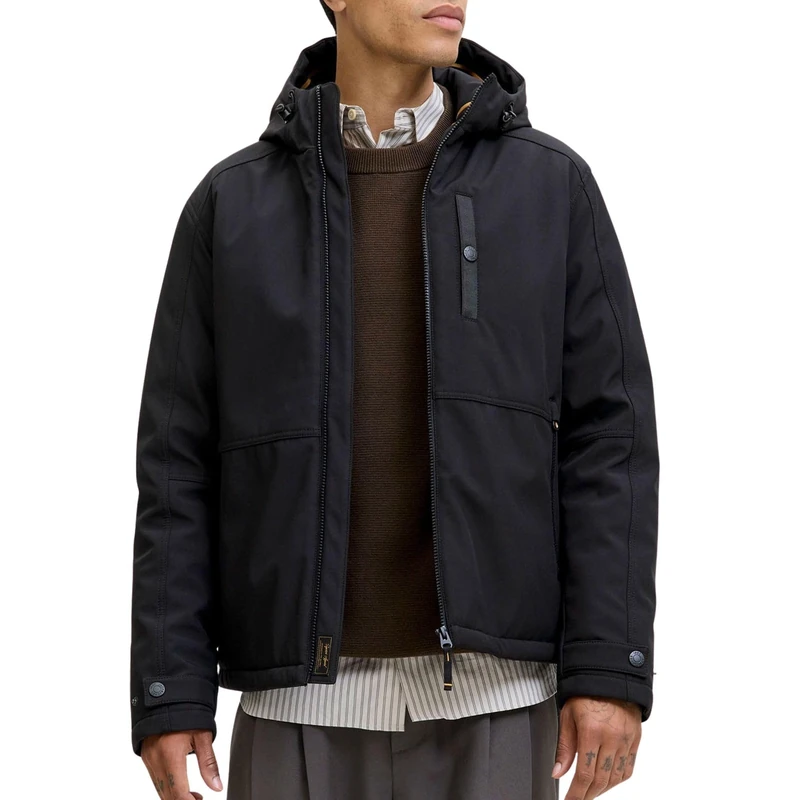 JACK & JONES Men's Jjfinn Softshell Jacket, Black, XL, Black, x_l