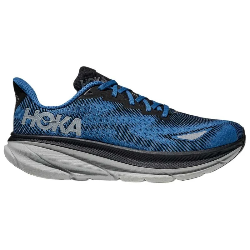 Hoka Mens Clifton 9 GTX Sneaker, Black Foggy Night, 9.5 UK