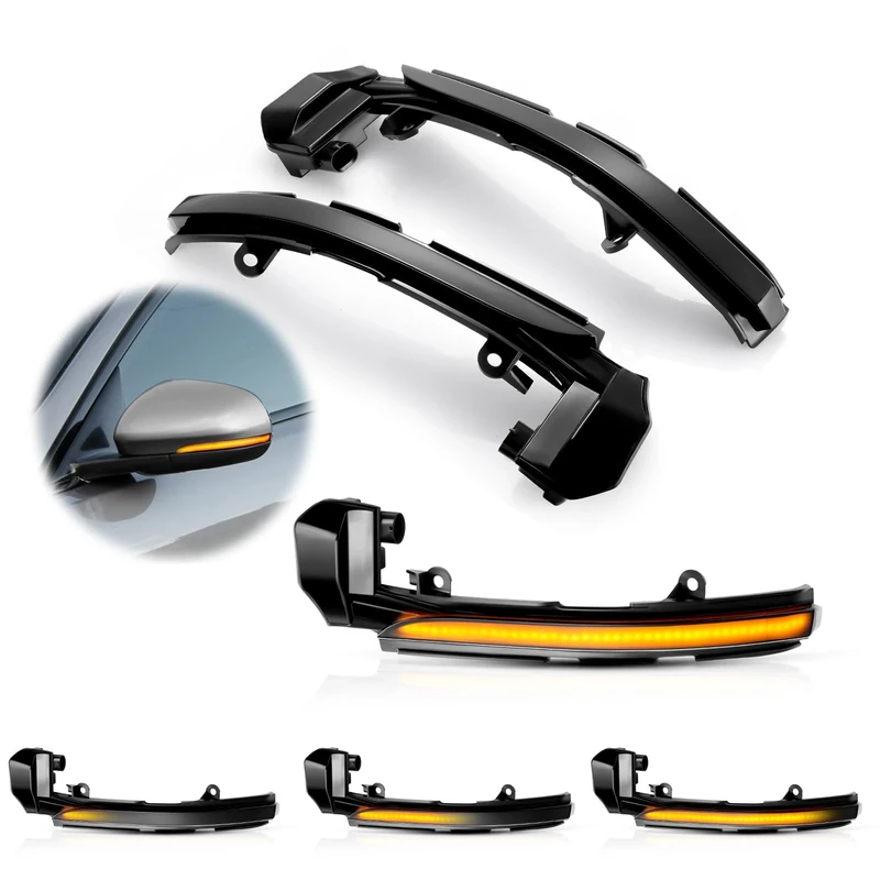 GEARCELL 1 Pair LED Dynamic Turn Signal Blinker Sequential Side Mirror Indicator Light For Jaguar XE XF XJ F-TYPE XK XKR I-PACE X250 X260