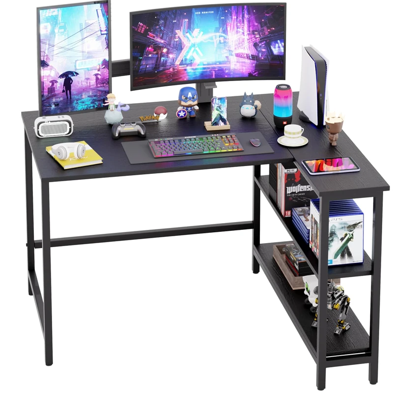 PayLessHere 110cm L-Shaped Computer Gaming Desk