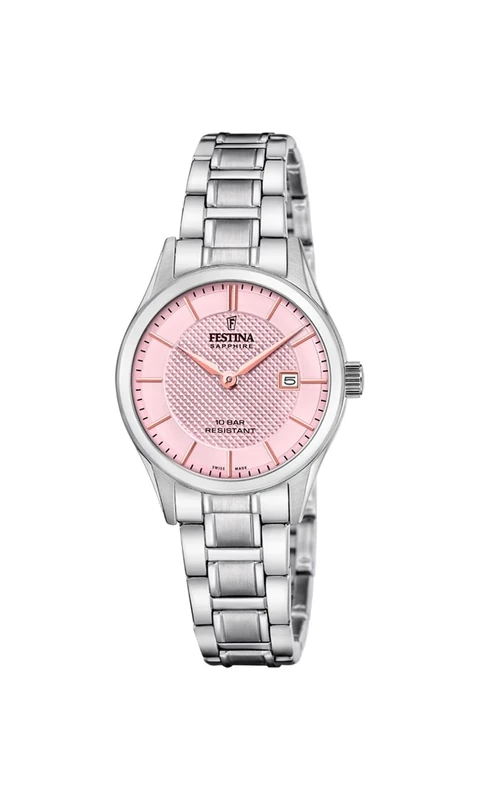 Festina Swiss Made Ladies Steel Watch with Steel Bracelet F20068/3