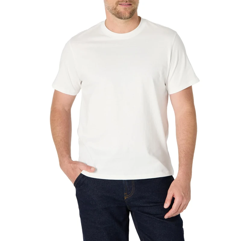 Amazon Essentials Men's Relaxed-Fit T-Shirt, White, XL