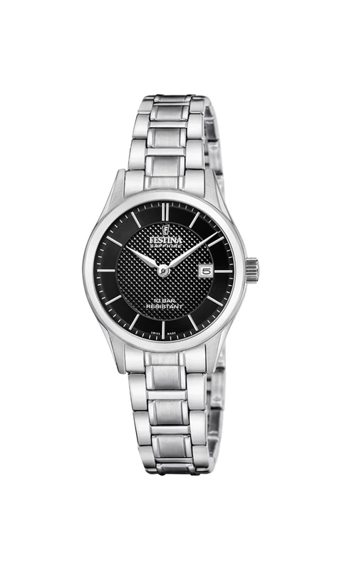 Festina Swiss Made Ladies Steel Watch with Steel Bracelet F20068/6