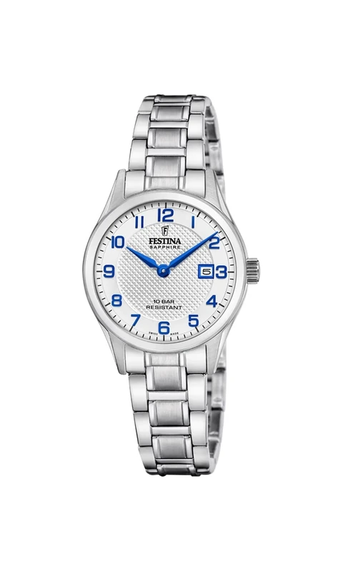 Festina Swiss Made Ladies Steel Watch with Steel Bracelet F20068/1