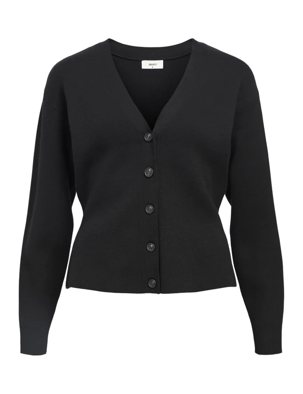 Object Objreynard Ls SLI Cardigan Noos, Black, L