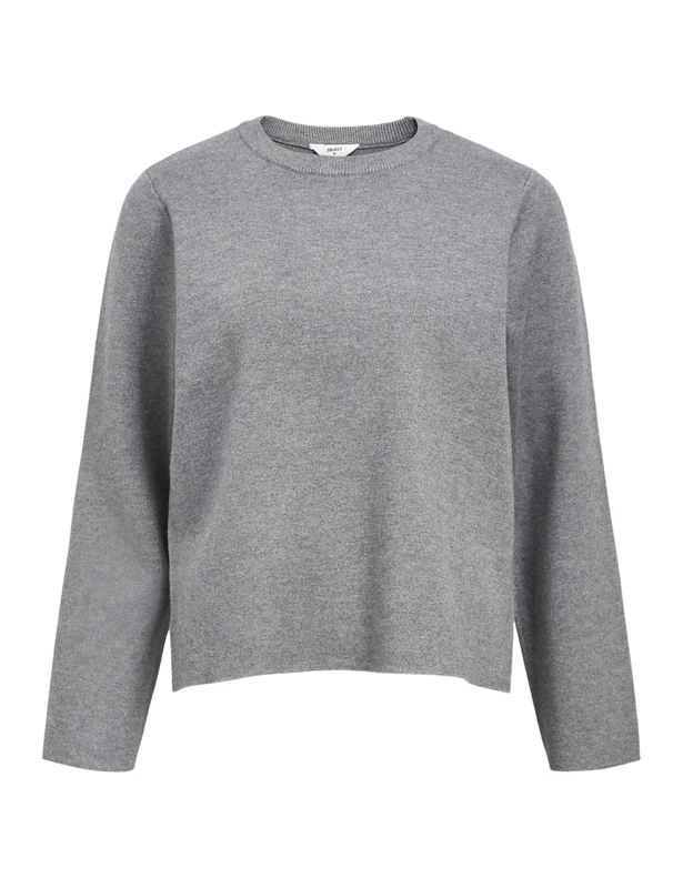 Object Women's Objreynard Square Sleeve O-Neck Noos, Medium Grey Melange, XS