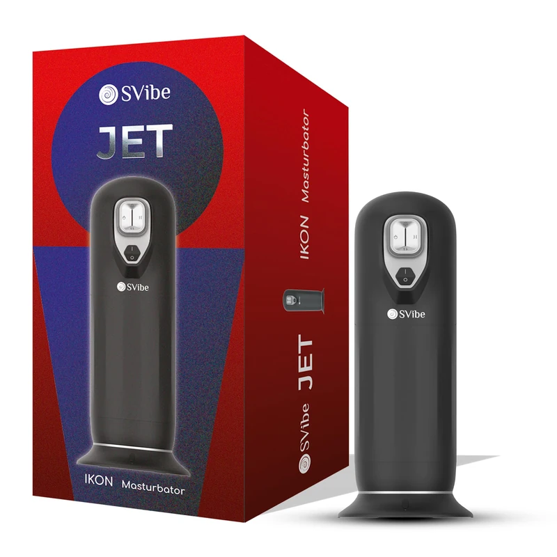 Snail Vibe Male Masturbator – Svibe Male Sex Toys – Automatic Adult Toys, Thrusting Vibrating and Heating – Realistic Feel Male Masturbator – Ikon Jet