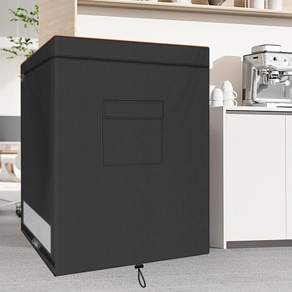 Chest Freezer Cover, Waterproof Oxford ClothRefrigerator Dust Cover With Adjustable Buckles, Indoor Outdoor Protective Cover 71.12x58.42x86.36cm