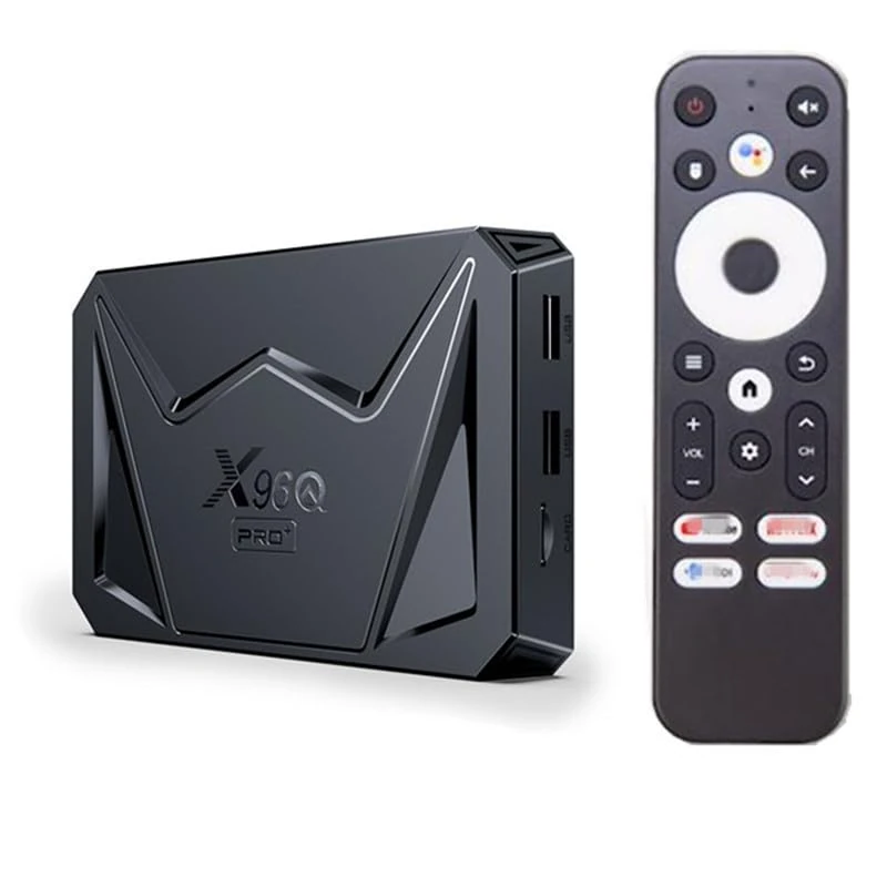 CHROX Android 14.0 TV Box, X96Q PRO+ Smart TV Box H728 Quad-Core 64-Bit ARM Cortex-A53 Support 8K/4K 2.4/5.0Ghz WIFI BT4.0 100/1000M HDMI 2.0 H.265 Set Top Box,2GB+16GB