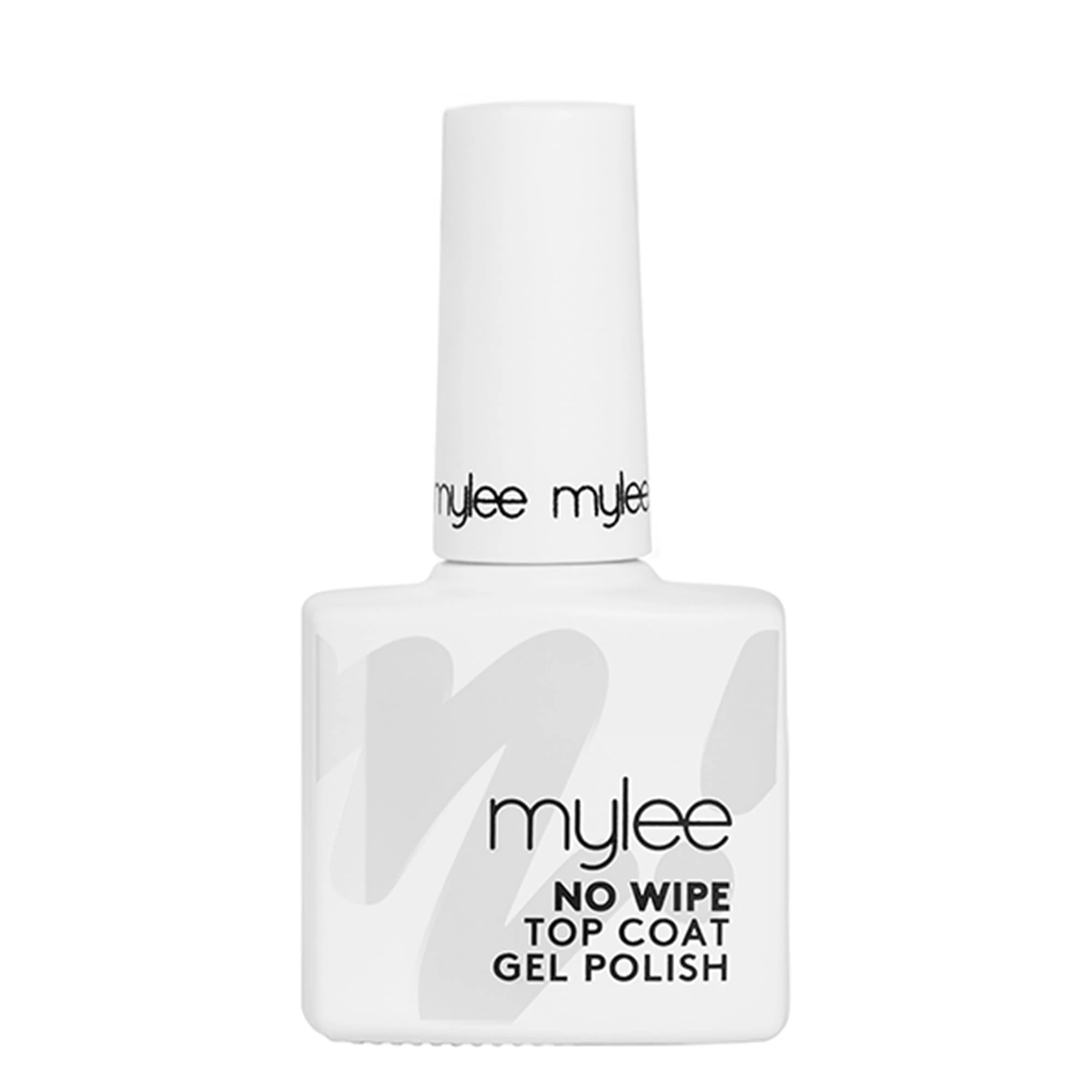 Mylee Gel Nail Polish Top Coat - UV/LED Soak-Off Nail Art Manicure Pedicure for Professional & Home Use, Long Lasting & Easy to Apply, Vegan & Cruelty Free (No-Wipe Top Coat, 10ml)