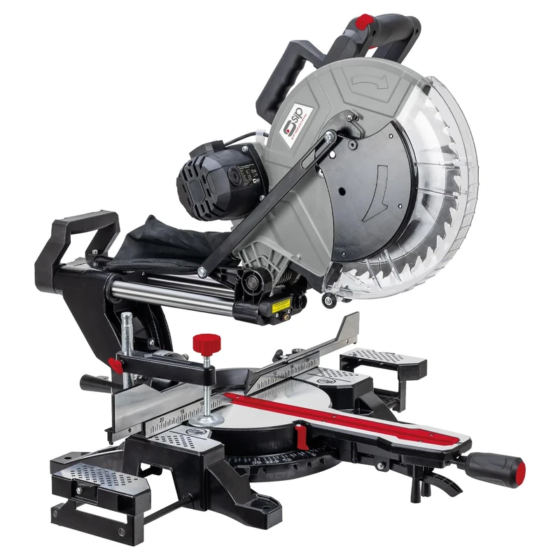 SIP 12" Sliding Compound Mitre Saw with Laser, Double Bevel Circular Saw 230V 1.8kW Motor, 3800 RPM