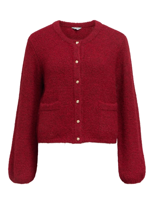 Object Female Knitted Cardigan, Karanda Red, S