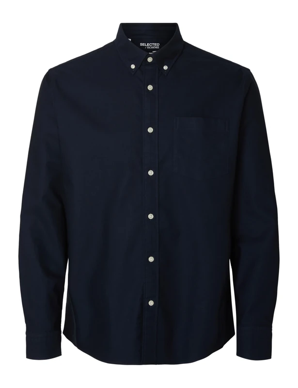SELECTED HOMME Slhregrick-Ox Shirt Ls Noos, Sky Captain, L