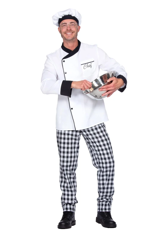 WILBERS & WILBERS 5971-S Kochkostüm Chef Costume, Black, White, S