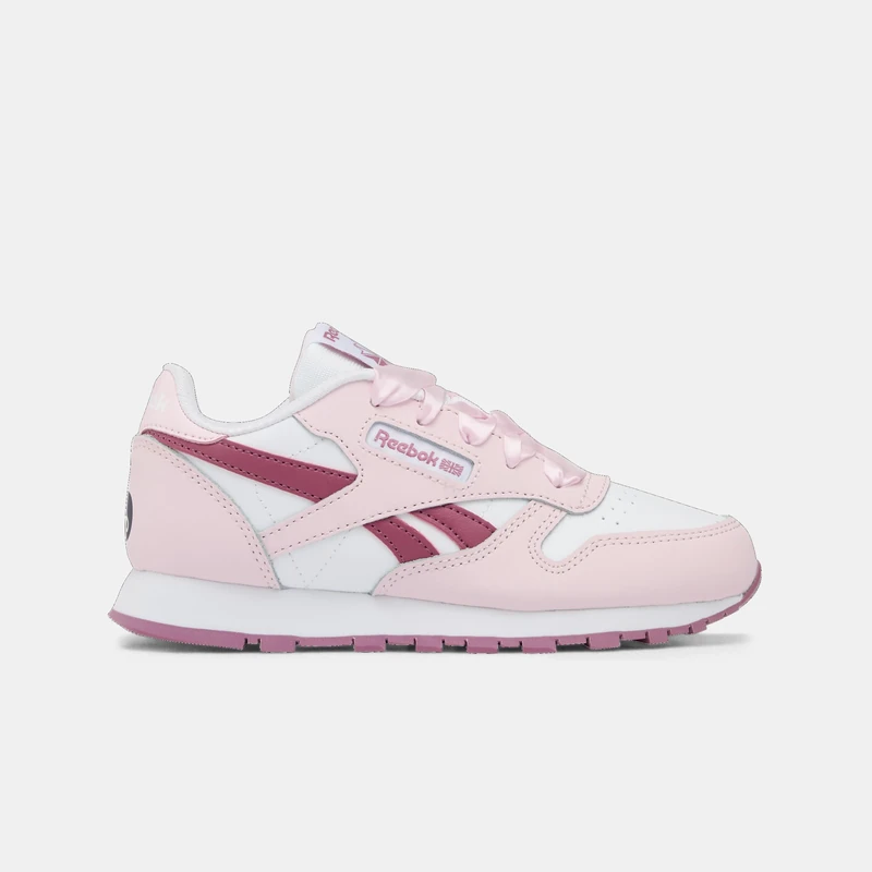 Reebok Girls' Classic Leather Trainers, Ftwrwhite Frostedberry Studiopink, 11.5 UK