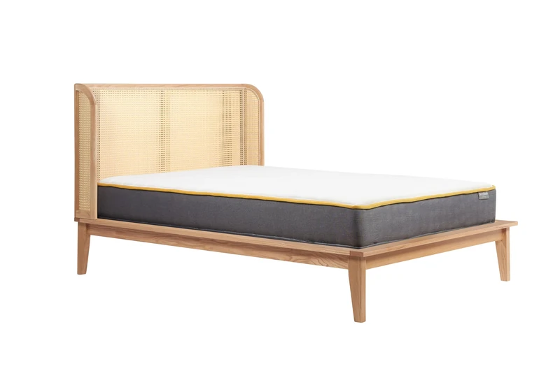 Birlea Double Rattan Bed Frame Venice Oak 4FT6 135cm Wrap Around