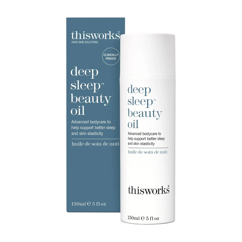 This Works Deep Sleep Beauty Oil 150ml, Hydrating and Moisturising Face and Body Oil with Lavender, Camomile & Vetivert