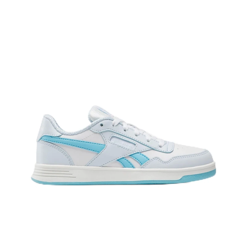 Reebok Girls' Court Advance Trainers, White Glass Blue Digital Blue, 9/10 UK Child