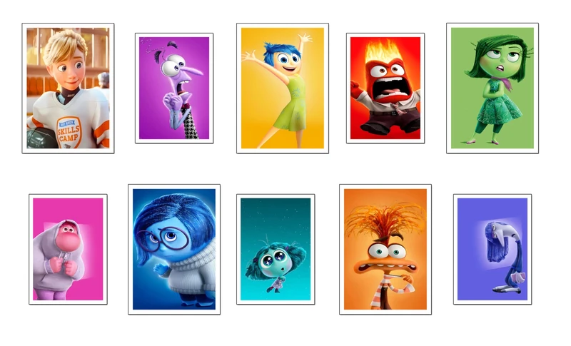 DKORARTE Set of 10 Wooden Base Pictures for Living Room Decoration, Modern, Bedrooms, Children, Inside Out with Metal Hangers, (5 x 38 x 29 cm; 5 x 29 x 20 cm)