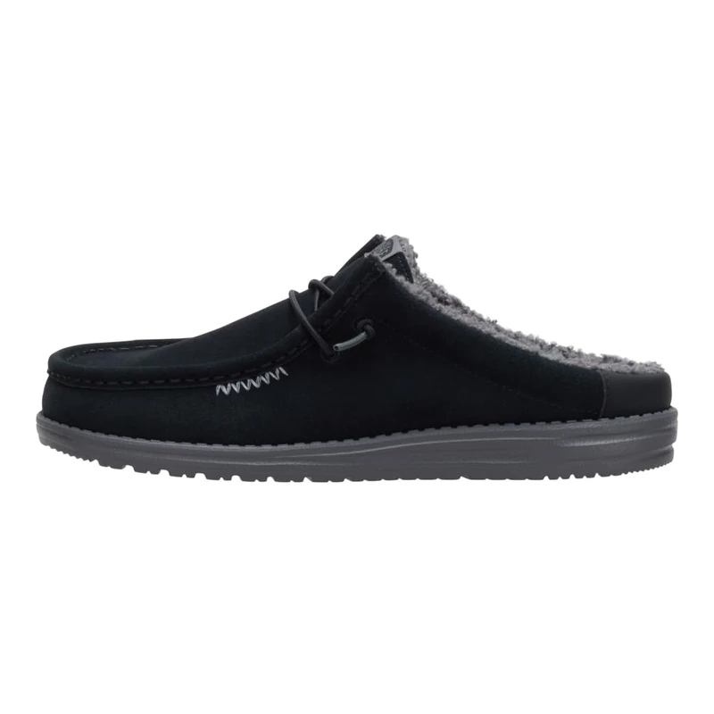 HEYDUDE Men Wally Slip Warmth Black/Smoke Grey Casual Moccasin 44 EU
