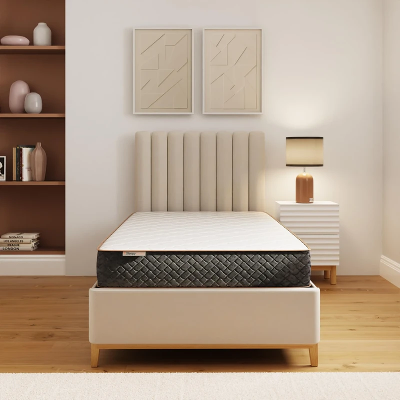 GFW SleepyCastle Pocket Sprung Rolled Mattress In A Box 90cm Single White