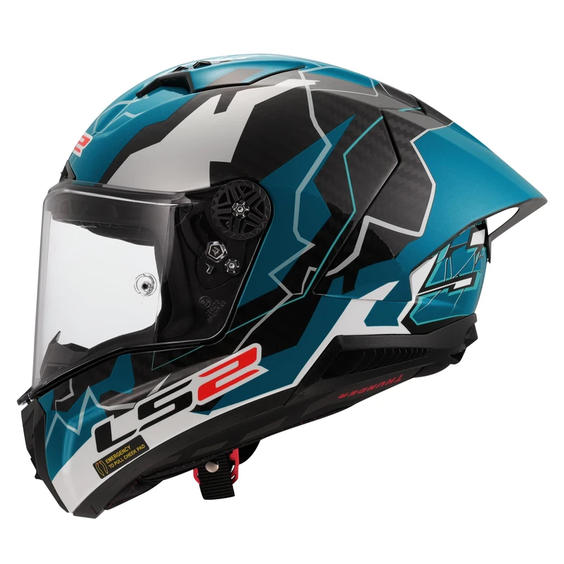 LS2 FF805 THUNDER GP AERO. 6K Carbon Motorcycle Full Face Helmet. HUERTAS Replica. Gloss. (XS) 53-54 cm