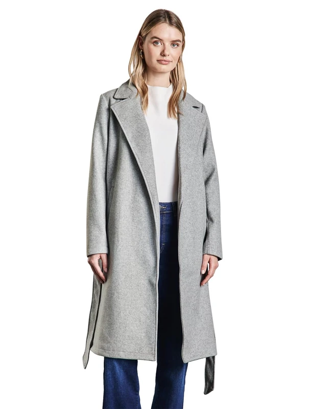Street One Women's A202047 Lapel Coat, Metallic Grey, 18