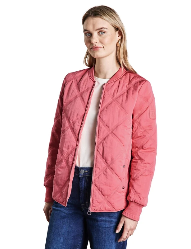 STREET ONE Women's Quilted Blouson, Light Coral Pink, 10