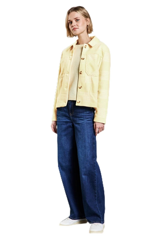 Street One Women's A212359 Plaid Jacket, Vanilla Yellow, 20