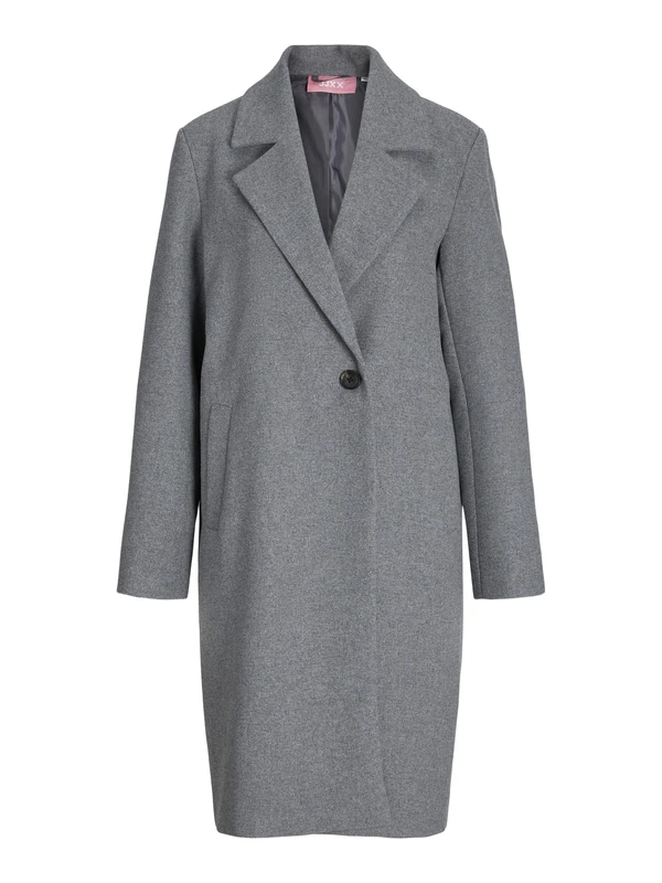JJXX Women's Jxelle Mid Coat OTW, Medium Grey Melange, XS