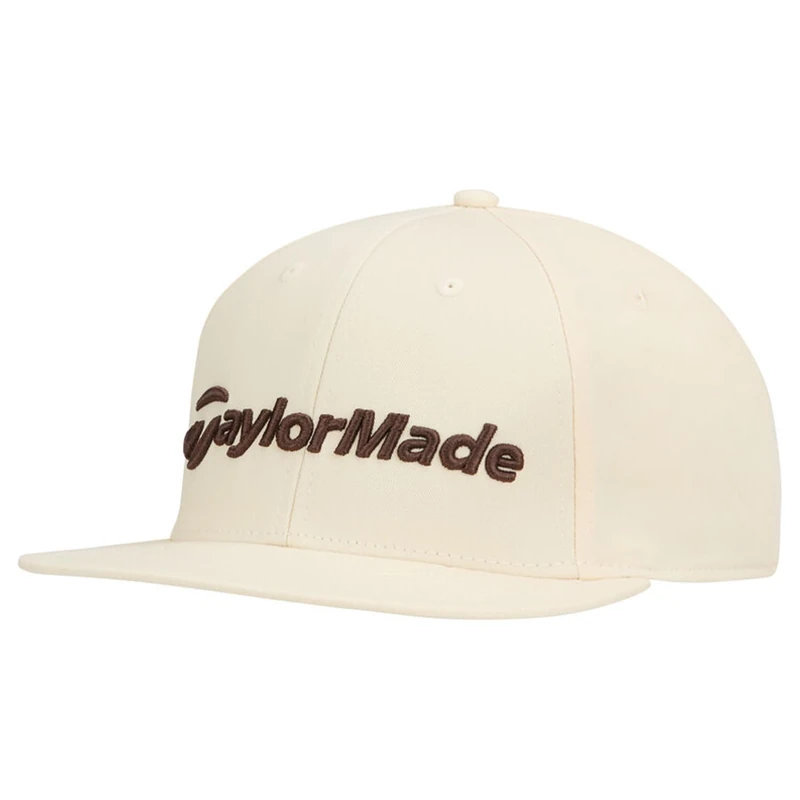 Taylormade Golf 2025 Flatbill Snapback Hat Cream