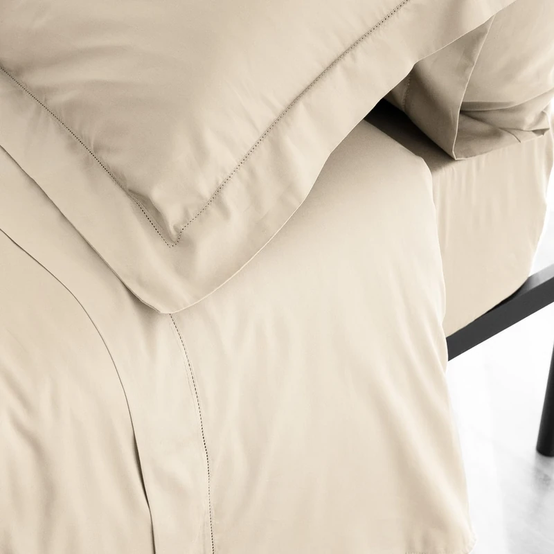 Catherine Lansfield Fantasy Sateen Natural Bed Sheet Set 150-240 x 280 cm + 2 Pillows 50 x 85 cm