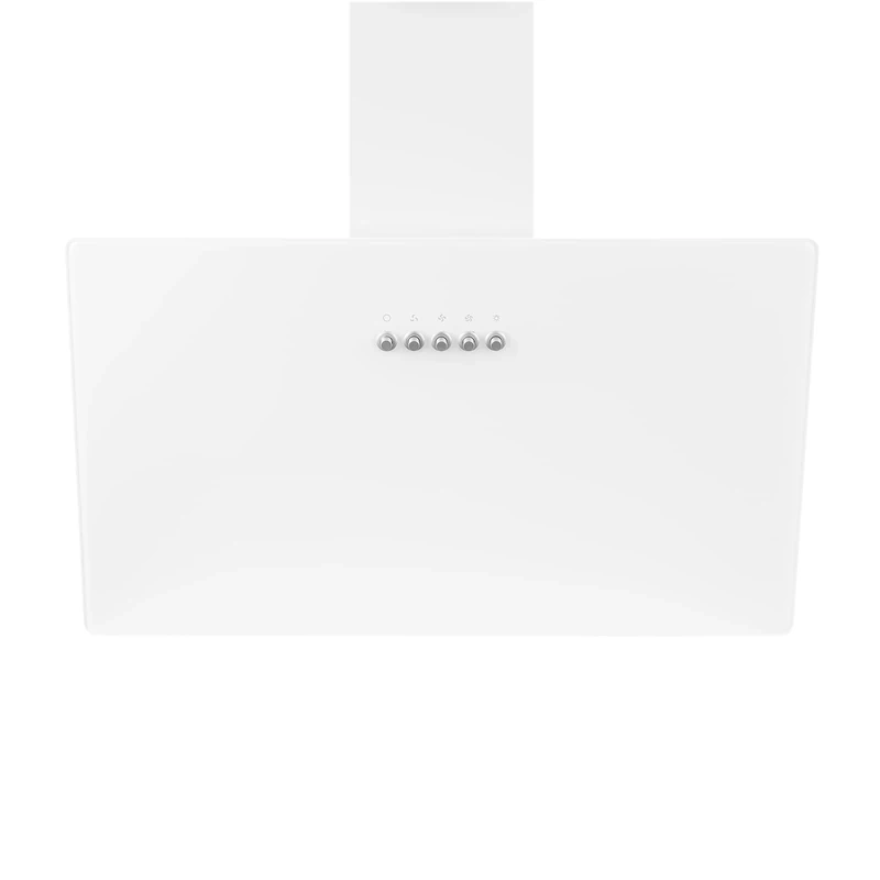 SIA AH60WH 60cm White Angled Glass Chimney Cooker Hood Kitchen Extractor Fan With 3 Speeds, LED Lights