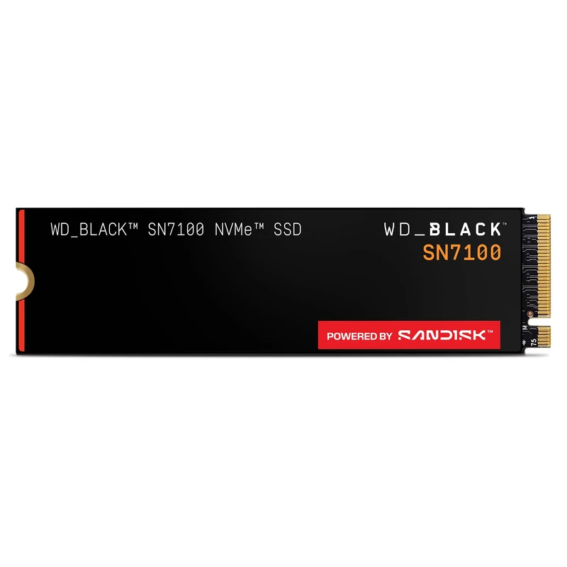 WD_BLACK SN7100 500GB NVMe SSD, M.2 2280, Read speeds up to 6800 MB/s, Next Gen TLC 3D NAND, WD_BLACK DASHBOARD, For Laptops, handheld gaming devices